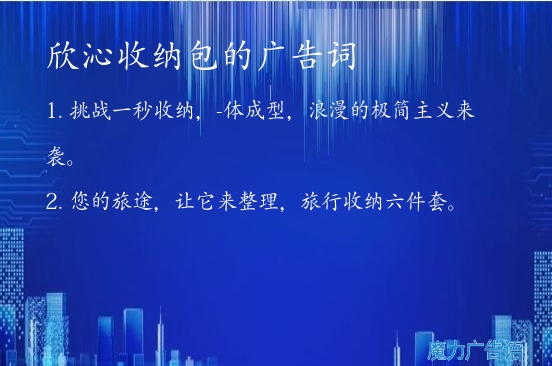 欣沁收纳包的广告词